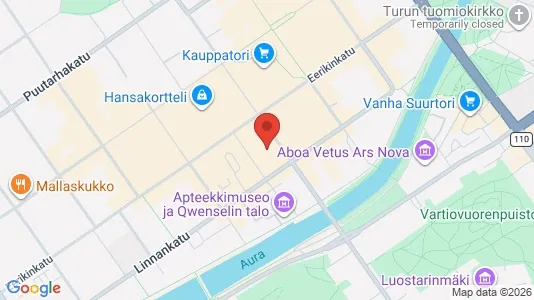 Kontorslokaler för uthyrning i Åbo - kort over placeringen