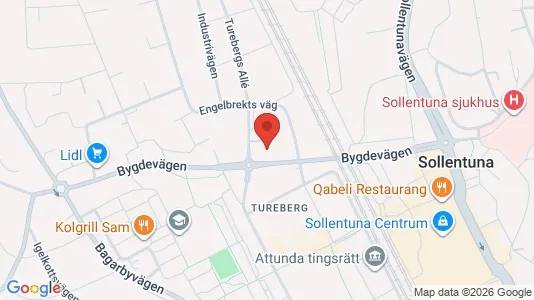Kontorer til leie i Sollentuna - kort over placeringen