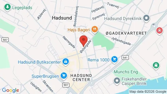 Commercial properties for sale i Hadsund - kort over placeringen
