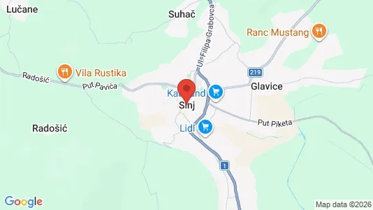 Liikekiinteistöt Vuokrattavana i Sinj - Kuva Google Street Viewstä