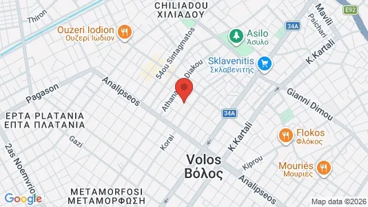 Commercial properties for sale i Volos - kort over placeringen