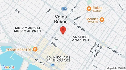 Office spaces for sale i Volos - kort over placeringen