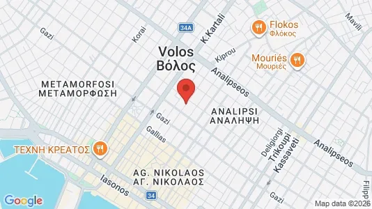 Office spaces for sale i Volos - kort over placeringen