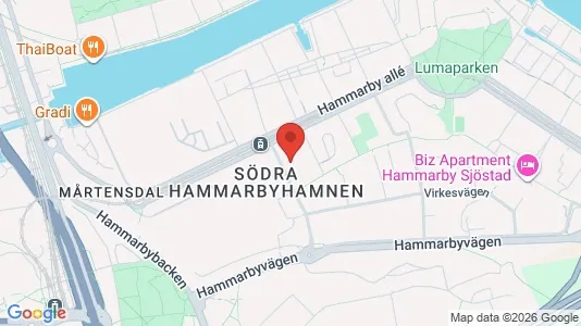 Office spaces for rent i Hammarbyhamnen - kort over placeringen
