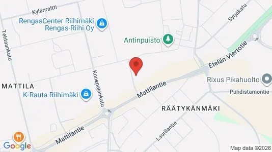 Lager zur Miete i Riihimäki - kort over placeringen