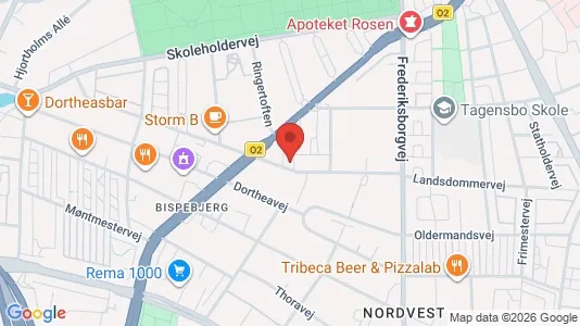 Praxen zur Miete i Kopenhagen NV - kort over placeringen