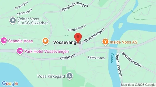 Commercial properties for sale i Voss - kort over placeringen