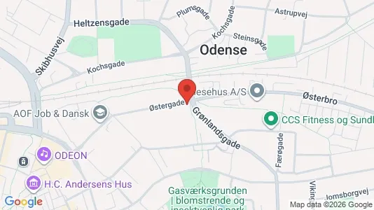 Kontorslokaler för uthyrning i Odense C – Foto från Google Street View