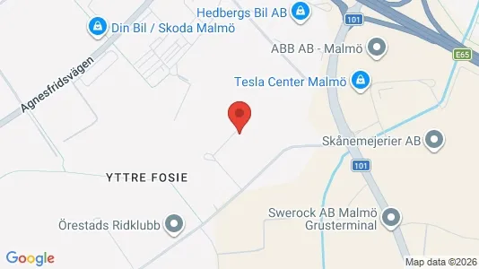 Industrial properties for rent i Fosie - kort over placeringen