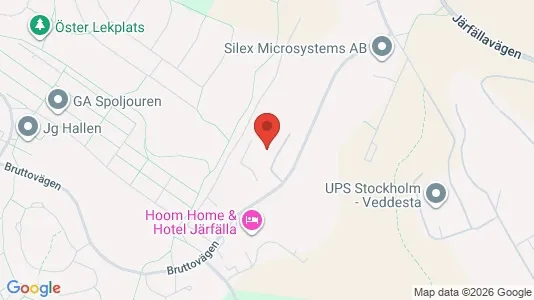 Industrial properties for rent i Järfälla - kort over placeringen