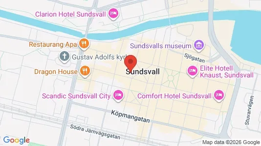 Office spaces for rent i Sundsvall - kort over placeringen