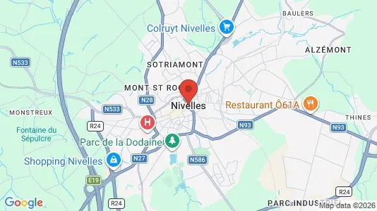Lokaler til leie i Nijvel – Bilde fra Google Street View