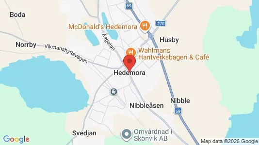 Kaupat Vuokrattavana i Hedemora - Kuva Google Street Viewstä