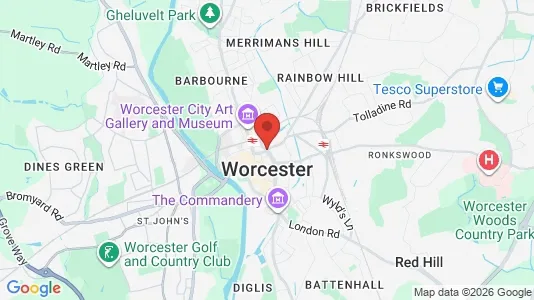 Lokaler til leje i Worcester - Worcestershire - Foto fra Google Street View