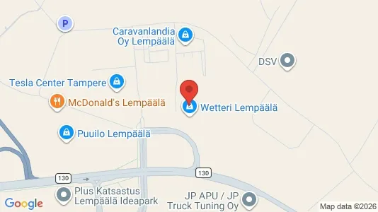 Warehouses for rent i Lempäälä - kort over placeringen