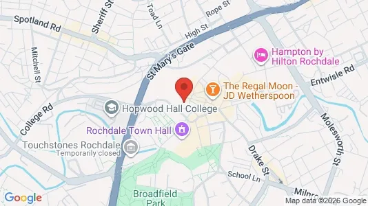 Büros zur Miete i Rochdale - Lancashire - kort over placeringen