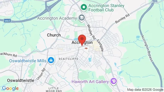Büros zur Miete i Accrington - Lancashire – Foto von Google Street View