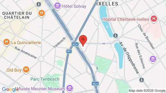Commercial properties for rent i Brussels Elsene - kort over placeringen
