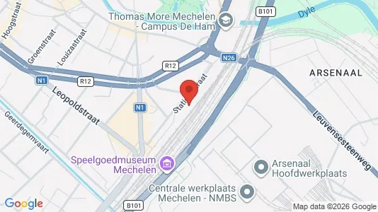 Commercial properties for rent i Mechelen - kort over placeringen