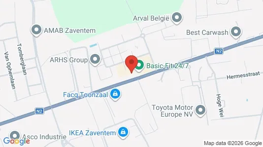 Commercial properties for rent i Zaventem - kort over placeringen