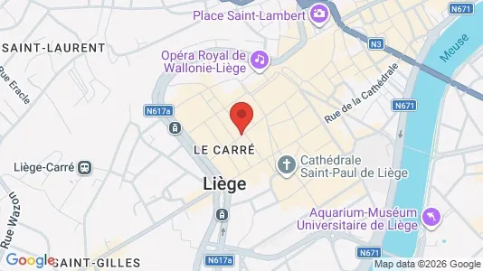 Commercial properties for rent i Luik - kort over placeringen