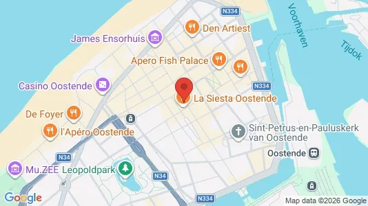Commercial properties for rent i Oostende - kort over placeringen