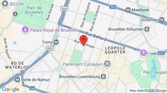 Gewerbeflächen zur Miete i Stad Brussel - kort over placeringen