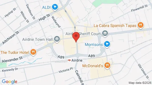 Commercial properties for sale i Airdrie - Lanarkshire - kort over placeringen