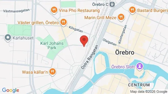 Office spaces for rent i Örebro - kort over placeringen