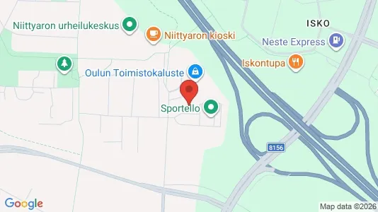 Office spaces for rent i Oulu - kort over placeringen
