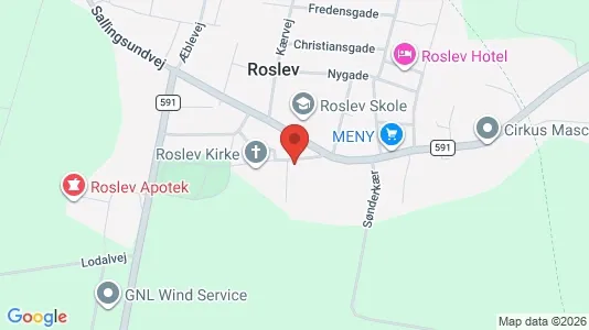 Office spaces for sale i Roslev - kort over placeringen