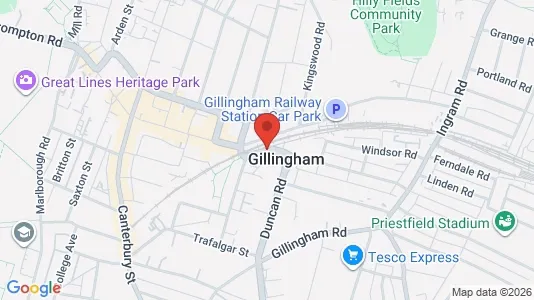 Kontorlokaler til leje i Gillingham - Kent - Foto fra Google Street View