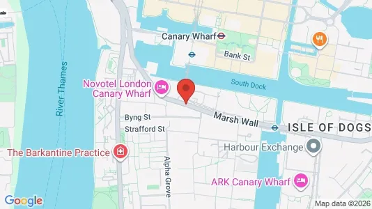 Kontorer til leie i London E14 – Bilde fra Google Street View