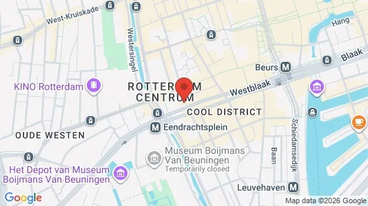 Kontorlokaler til leje i Rotterdam Centrum - kort over placeringen