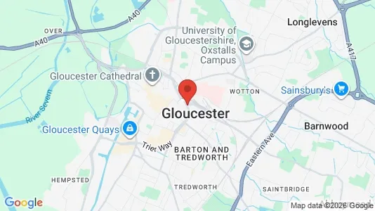 Winkels te huur i Gloucester - Gloucestershire - Foto uit Google Street View