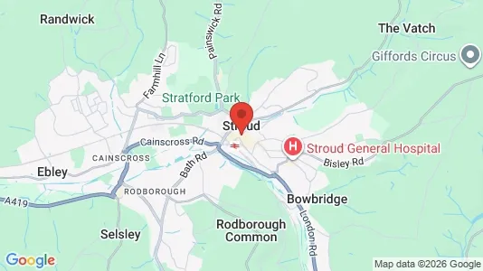 Büros zur Miete i Stroud - Gloucestershire – Foto von Google Street View