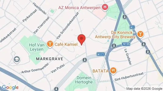 Kontorlokaler til leje i Stad Antwerp - kort over placeringen