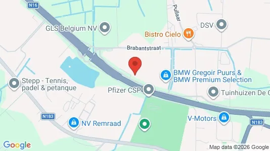 Varastot Vuokrattavana i Bornem - Kuva Google Street Viewstä