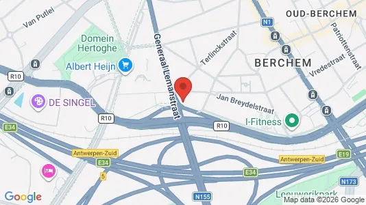 Büros zur Miete i Antwerpen Berchem - kort over placeringen
