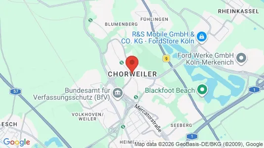Büros zur Miete i Köln Chorweiler – Foto von Google Street View