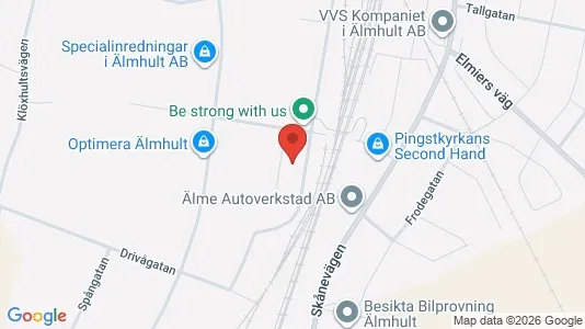 Commercial properties for sale i Älmhult - kort over placeringen