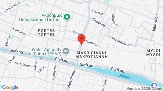 Kontorer til leie i Patras - kort over placeringen