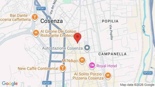 Varastot Vuokrattavana i Cosenza - Kuva Google Street Viewstä