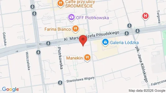 Gewerbeflächen zur Miete i Łódź - kort over placeringen