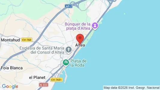 Ravintolat Vuokrattavana i Altea - Kuva Google Street Viewstä