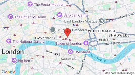 Lokaler til leje i London EC4N - kort over placeringen