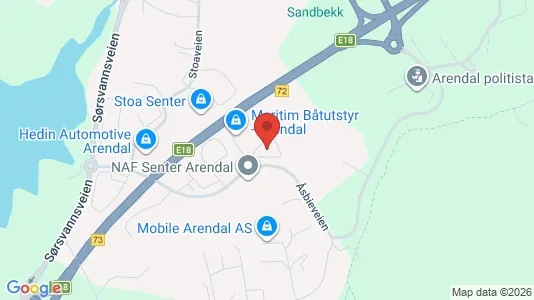 Lokaler til leie i Arendal – Bilde fra Google Street View