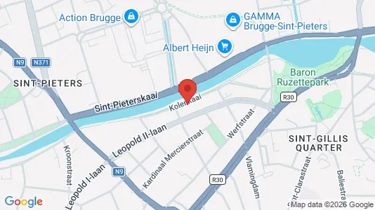 Büros zur Miete i Brugge - kort over placeringen