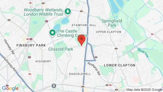 Shops for rent i London N16 - kort over placeringen