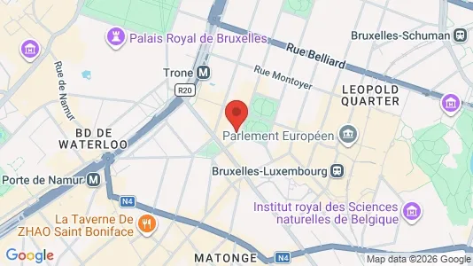 Kontorer til leie i Stad Brussel - kort over placeringen